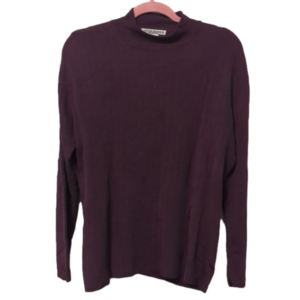 Lucien Daunois eggplant mock turtleneck